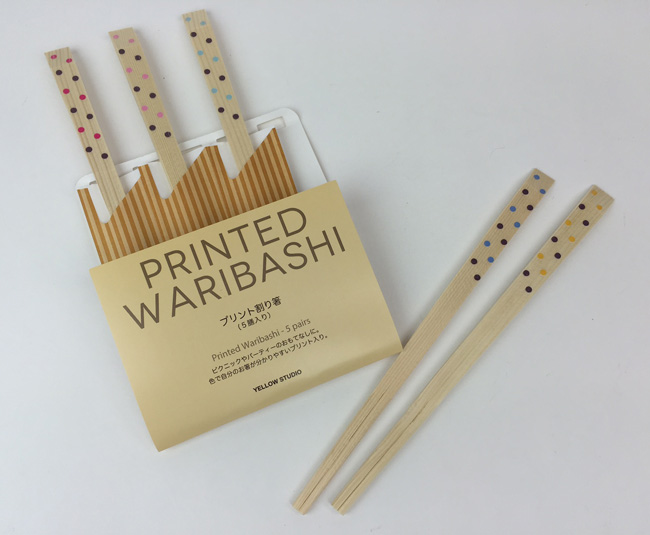 PRINTED WARIBASHI 卫生筷(5双)(Yellow Studio)