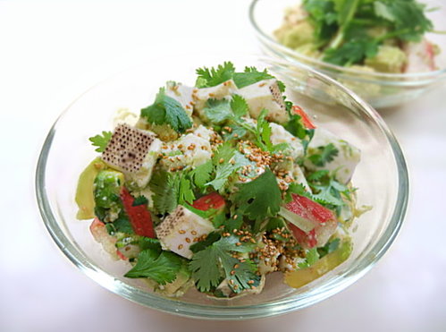 【食譜】香菜風味「酪梨烤豆腐異國沙拉」的作法