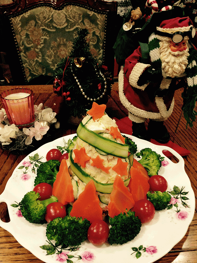 在家也能简单diy 马铃薯圣诞树沙拉 让圣诞大餐更有气氛 Japaholic Cn