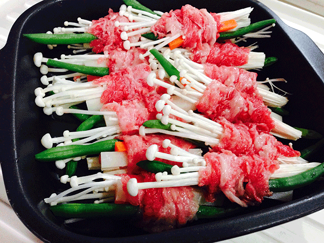 牛肉麻糬蔬菜卷
