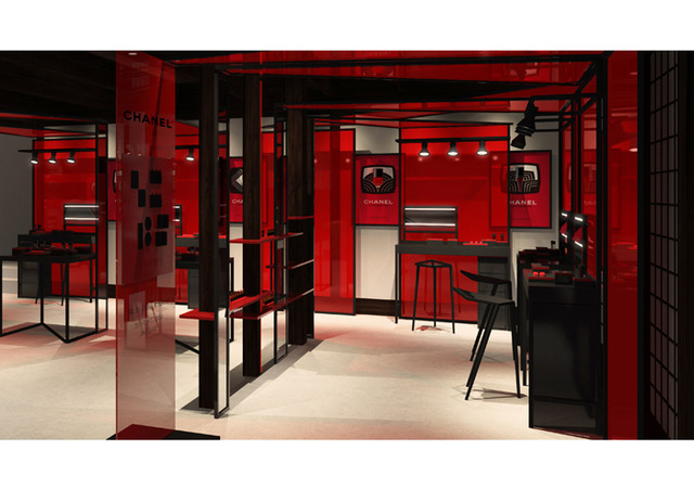 シャネルが京都のしまだいギャラリーにて伝統とモダンを融合した、赤に巡り合えるイベント「ル ルージュ エ アカ」を開催