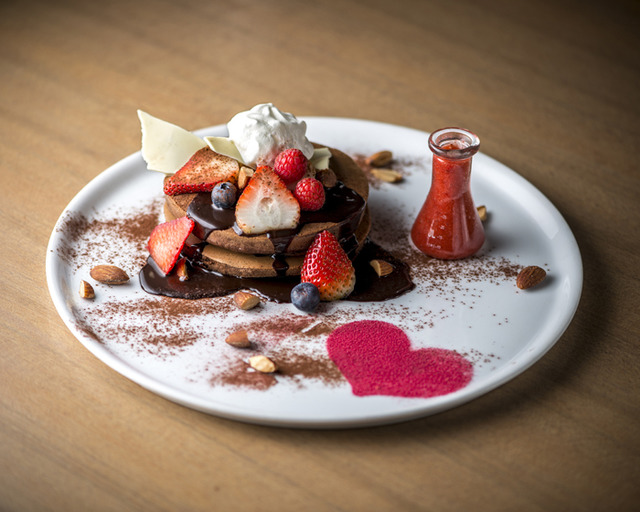 Max Brenner Chocolate Bar 的「融化的心 巧克力鬆餅」（含稅1,550日圓）