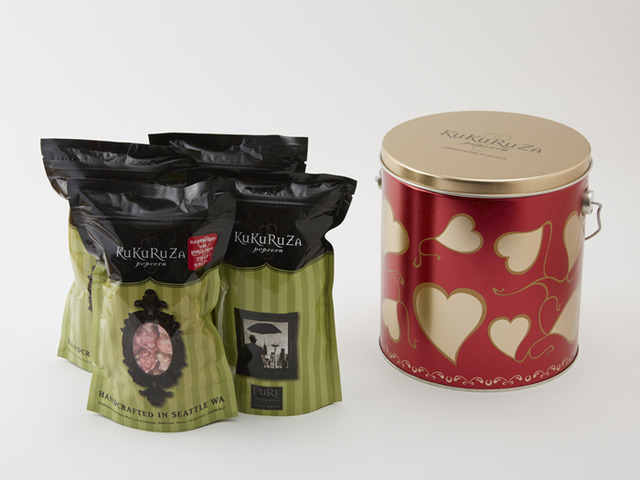 KuKuRuZa popcorn 的「1加侖罐」（含稅3,000日圓）