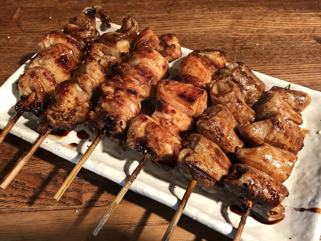 雞肉串燒 文樂：烤雞肉串