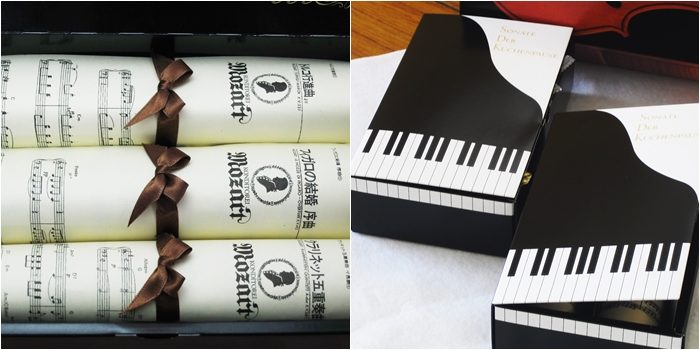 PIANO BOX 鋼琴磅蛋糕禮盒：用樂譜包裝的蛋糕／鋼琴模樣的外盒