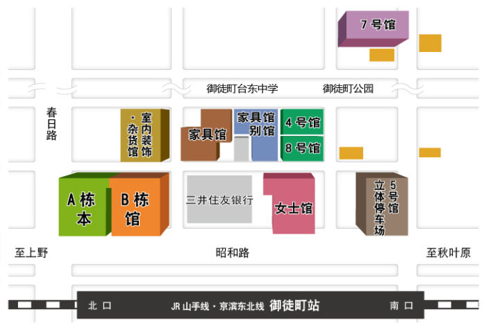 多慶屋上野御徒町本店地圖簡體中文