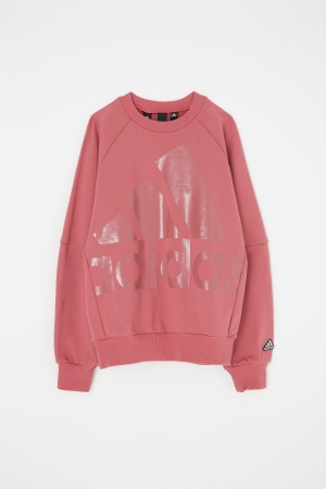 adidas&moussy共同開發聯名商品第四彈長袖外衣粉紅色 sweat pink