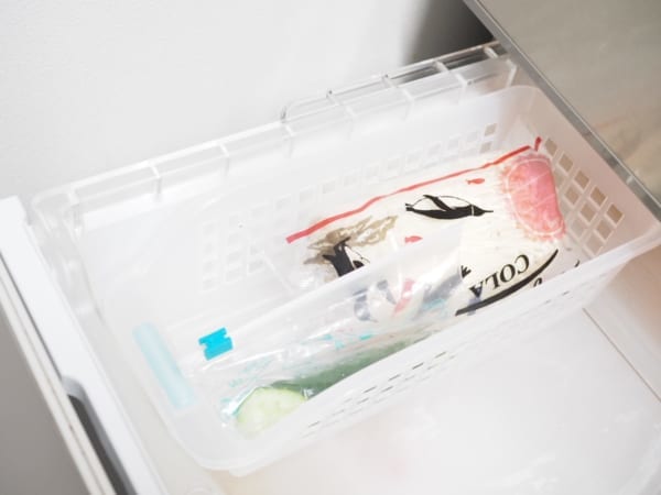 DAISO 可疊式冰箱分區整理盒(窄版) 存放未使用完的蔬菜