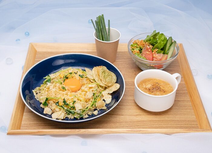 陽菜自製 豆苗與洋芋片的麻油炒飯套餐