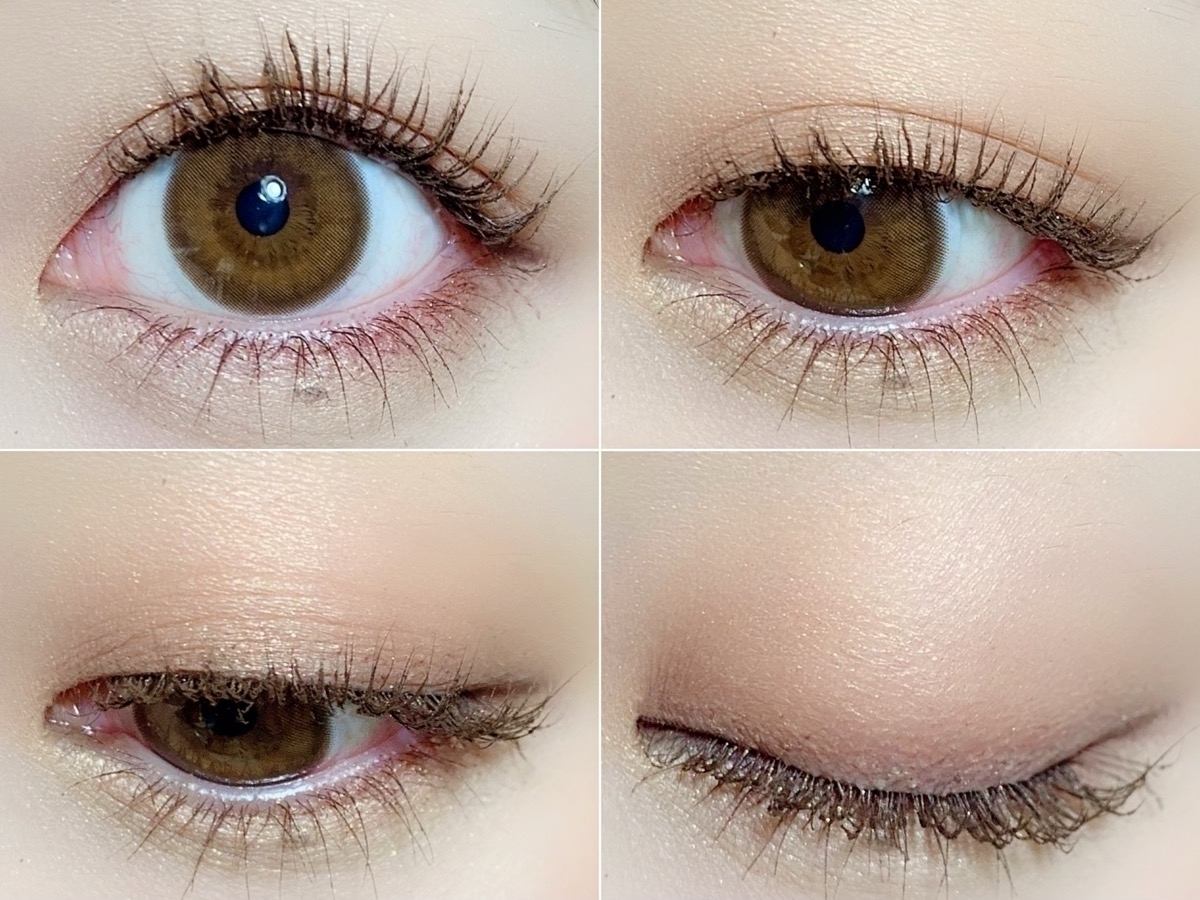 成熟可愛情人節妝容:畫上溫和的棕色眼影與棕色睫毛膏