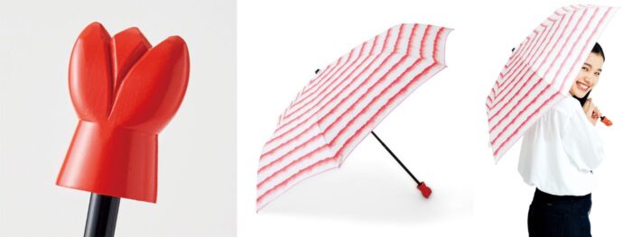 雨傘本體印上蝦肉圖樣