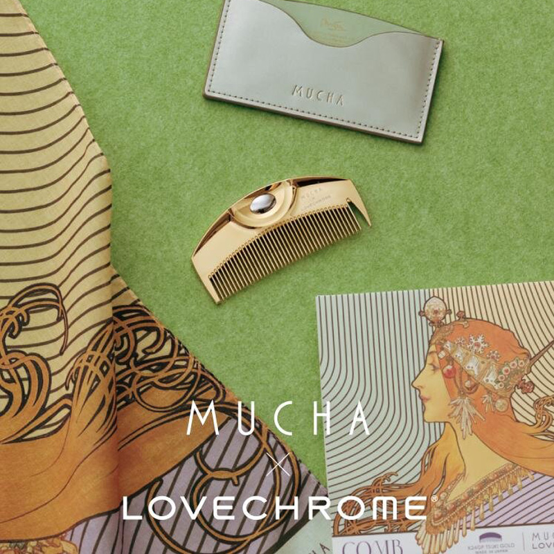 MUCHA × LOVECHROME 幕夏《黃道十二宮》限量純金髮梳套組，讓你擁有柔順光澤的秀髮