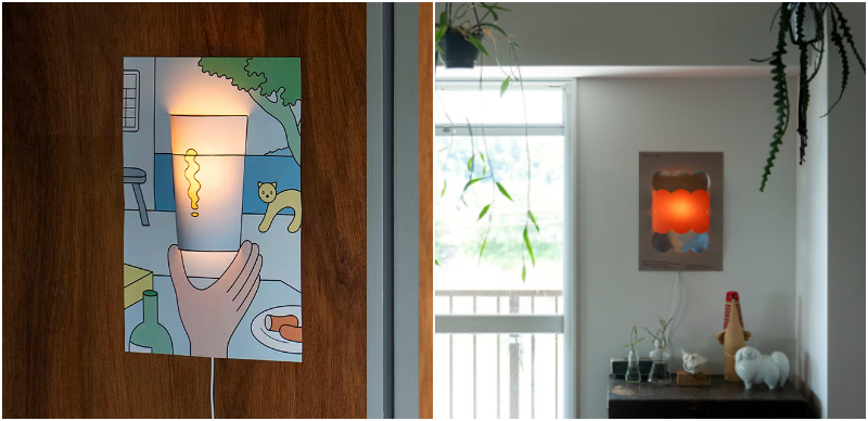 海報般的燈具「POSTER LIGHT」設計引爆話題！親切的價格點亮整間可愛