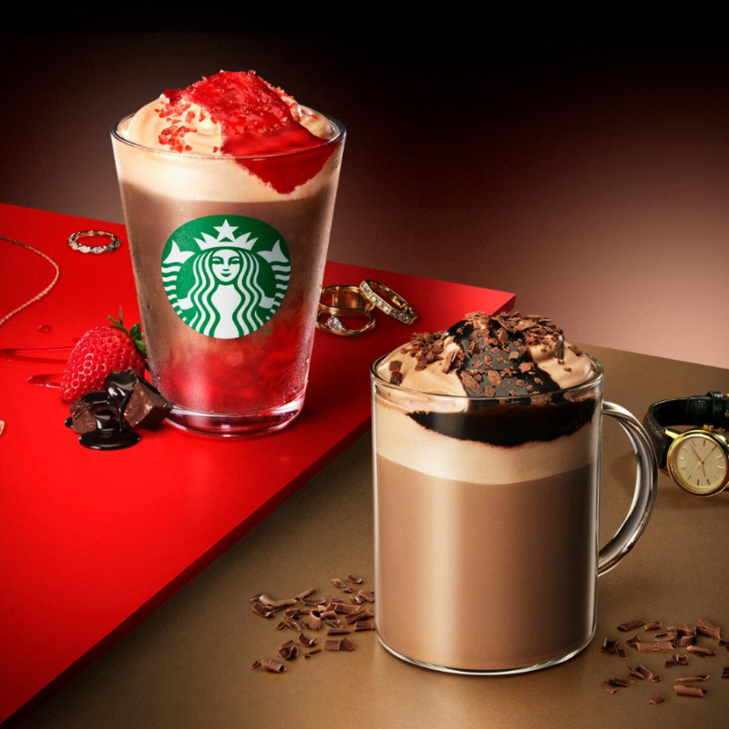 日本星巴克情人節商品預告！甜蜜巧克力、粉嫩貓貓、愛心透明杯太可愛