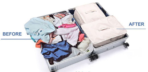 日本話題的旅遊行李壓縮神器「TABITORA可吊掛旅行收納袋」熱銷中，收納掛起實在太方便啦！