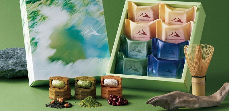 八 by PRESS BUTTER SAND 推出新產品！三種茶與奶油夾心的神組合出新感覺和風洋菓子