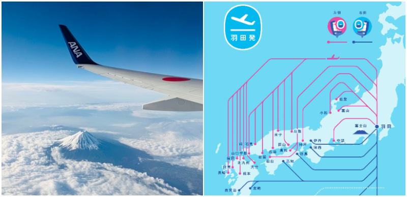 搭日本國內線想看富士山的選位攻略！飛行航線左右側景點加碼告訴你