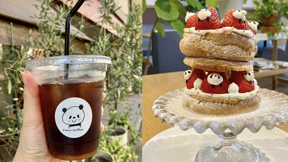 可愛到捨不得吃掉的熊貓造型甜點，就在名古屋咖啡廳「yama coffee」