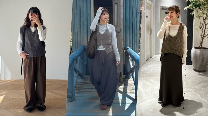 2026春季層次感輕鬆掌握！以針織背心疊搭4套造型展現日系時髦度