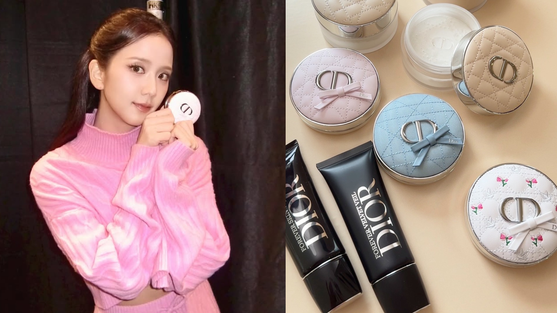 日韓美妝控瘋收藏！JISOO同款「DIOR蝴蝶結氣墊」終於登台，全新高訂外殼、玫瑰與冰藍限定款7/1專櫃開搶！