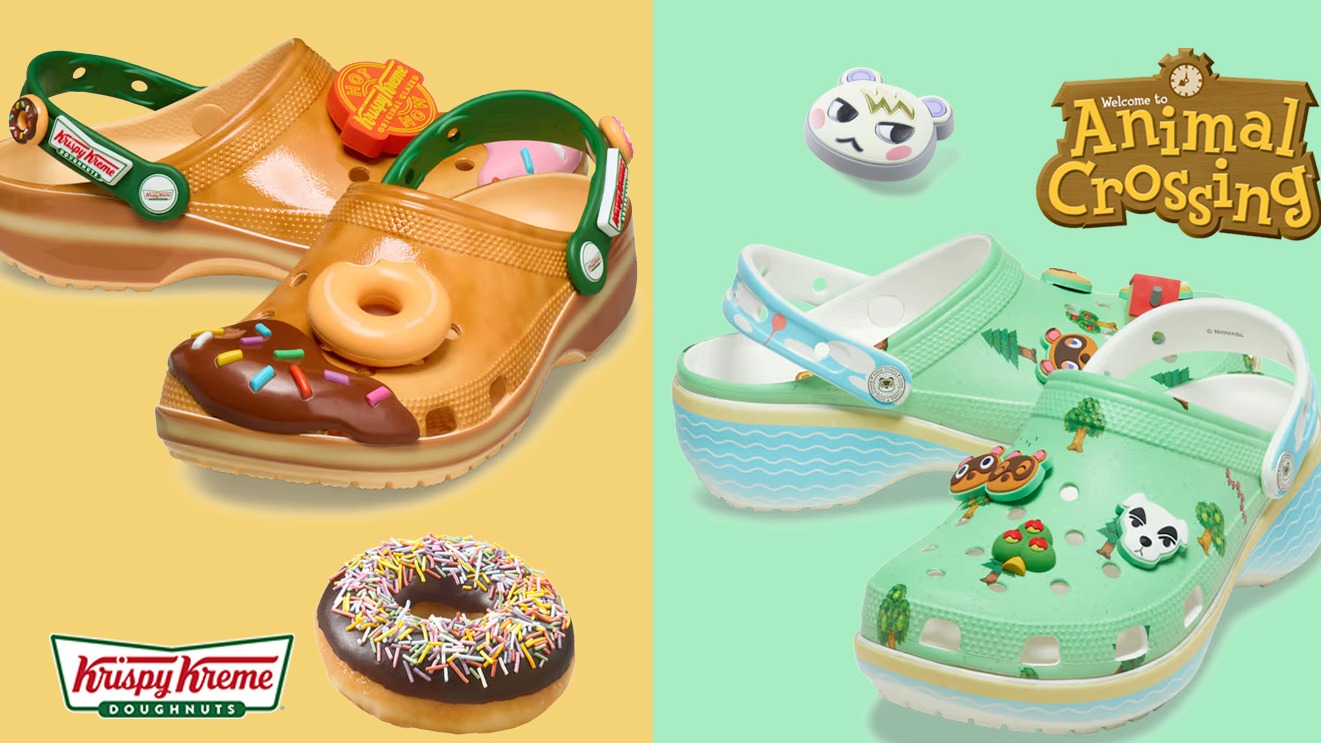 可以穿在腳上的甜甜圈？把動森島民聚集在腳上？Crocs洞洞鞋8月新聯名「Krispy Kreme甜甜圈 」、《動物森友會》