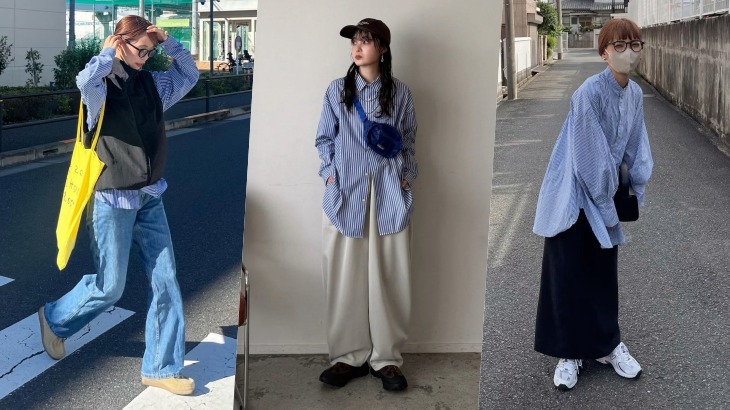 一件立即顯日系大人感！2026春季不可錯過的藍色直條紋襯衫搭配4選