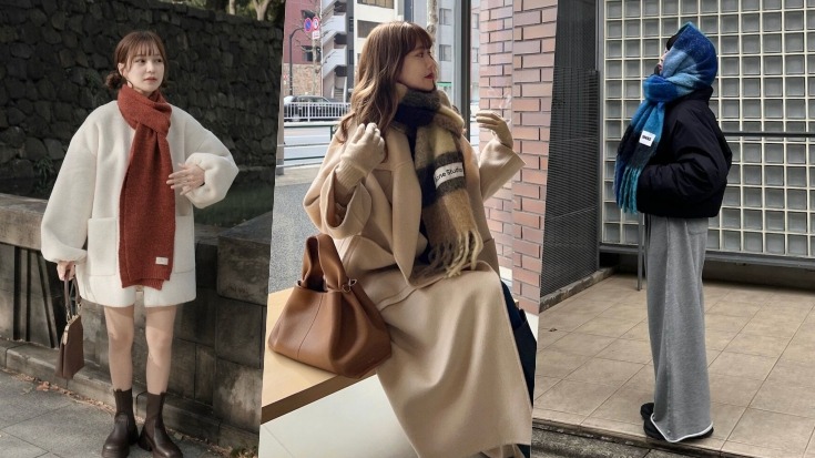 以圍巾疊搭 2025 冬季日系層次！4種超夯圍法日本女生都在用