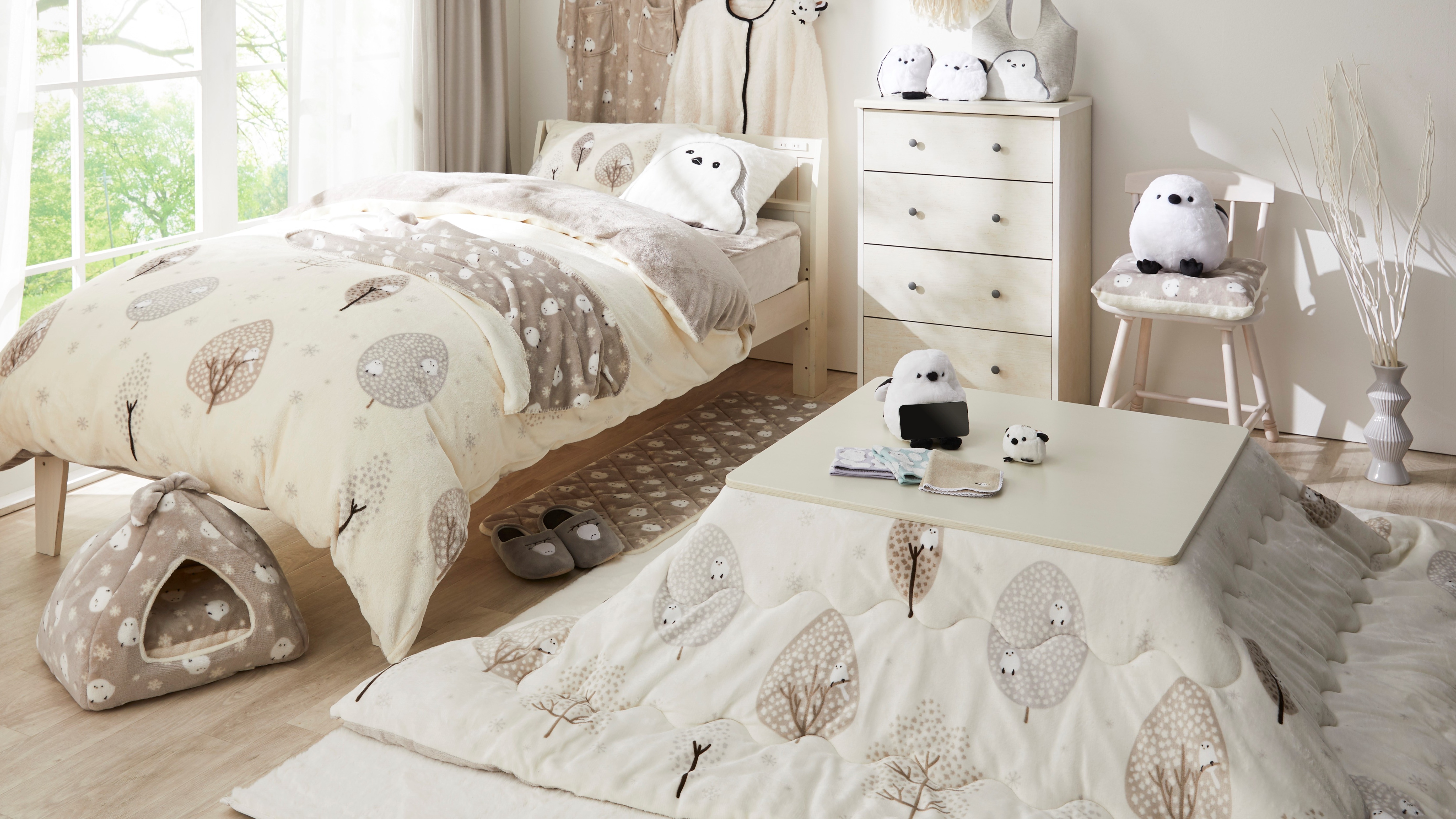 日本宜得利推出超級萌的北長尾山雀居家用品！擁抱療癒雪花軟Q生物就趁現在