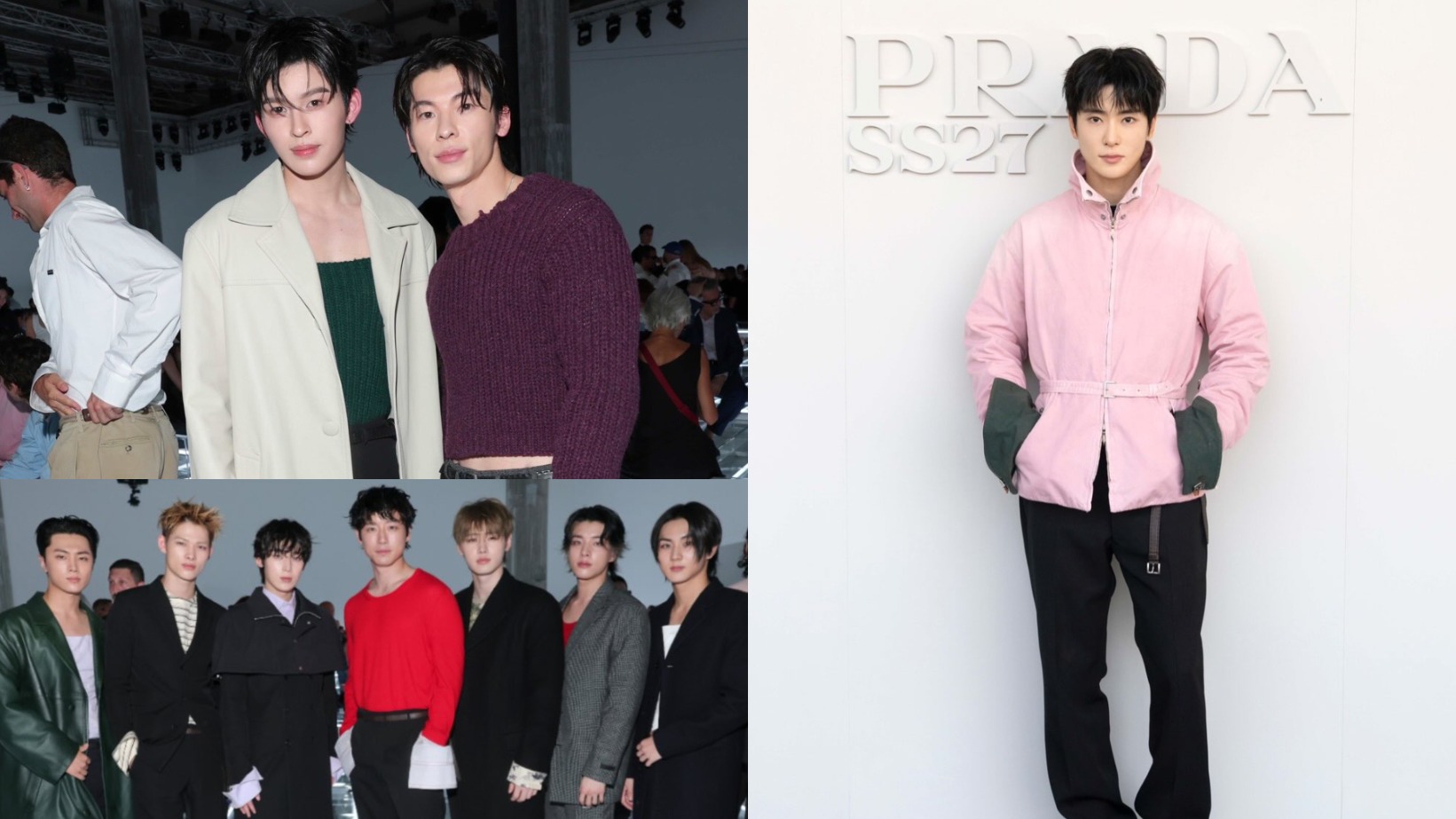 許光漢、在玹、坂口健太郎世紀同框！Prada 2027春夏男裝秀亞洲男神軍團帥翻米蘭