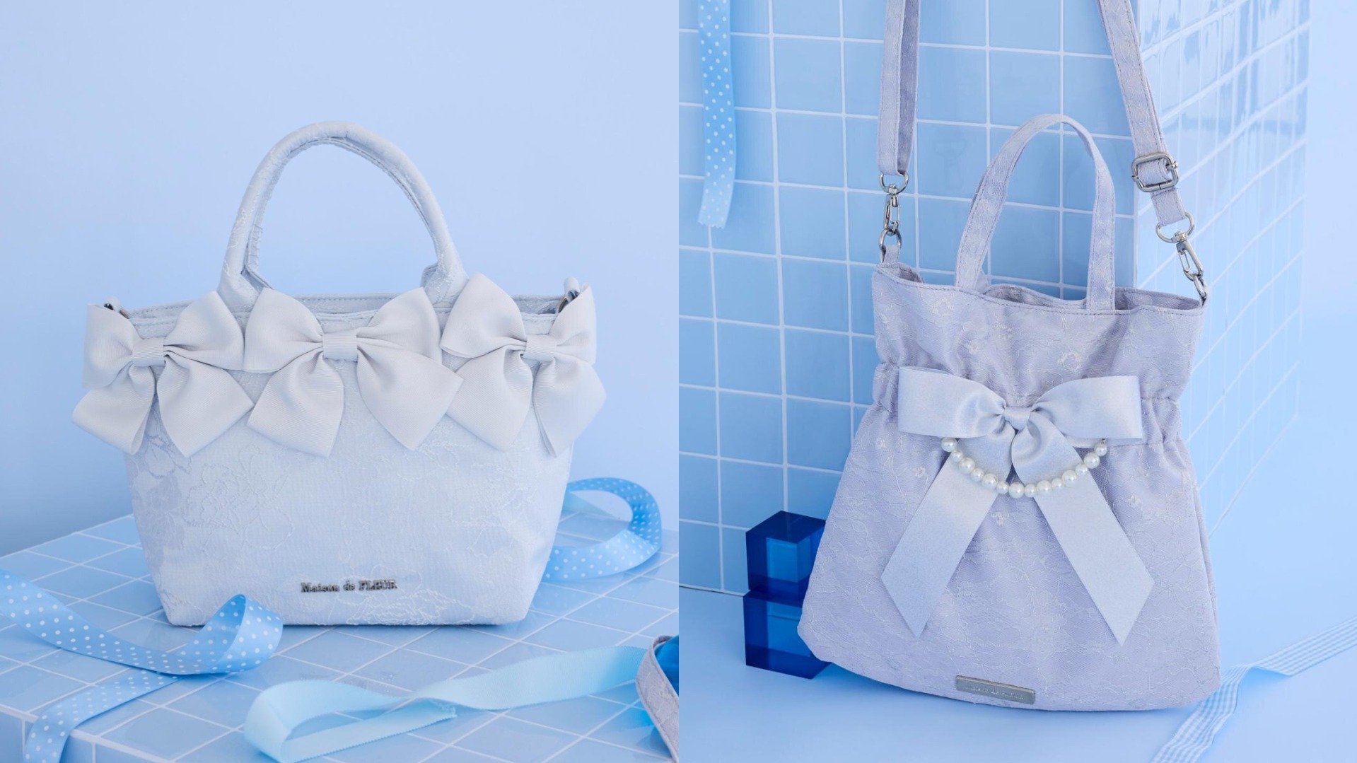 日系穿搭控必知品牌！Maison de FLEUR 清新藍色系列「Blue Mania」夢幻蝴蝶結包款、小物、髮飾 6 月開賣