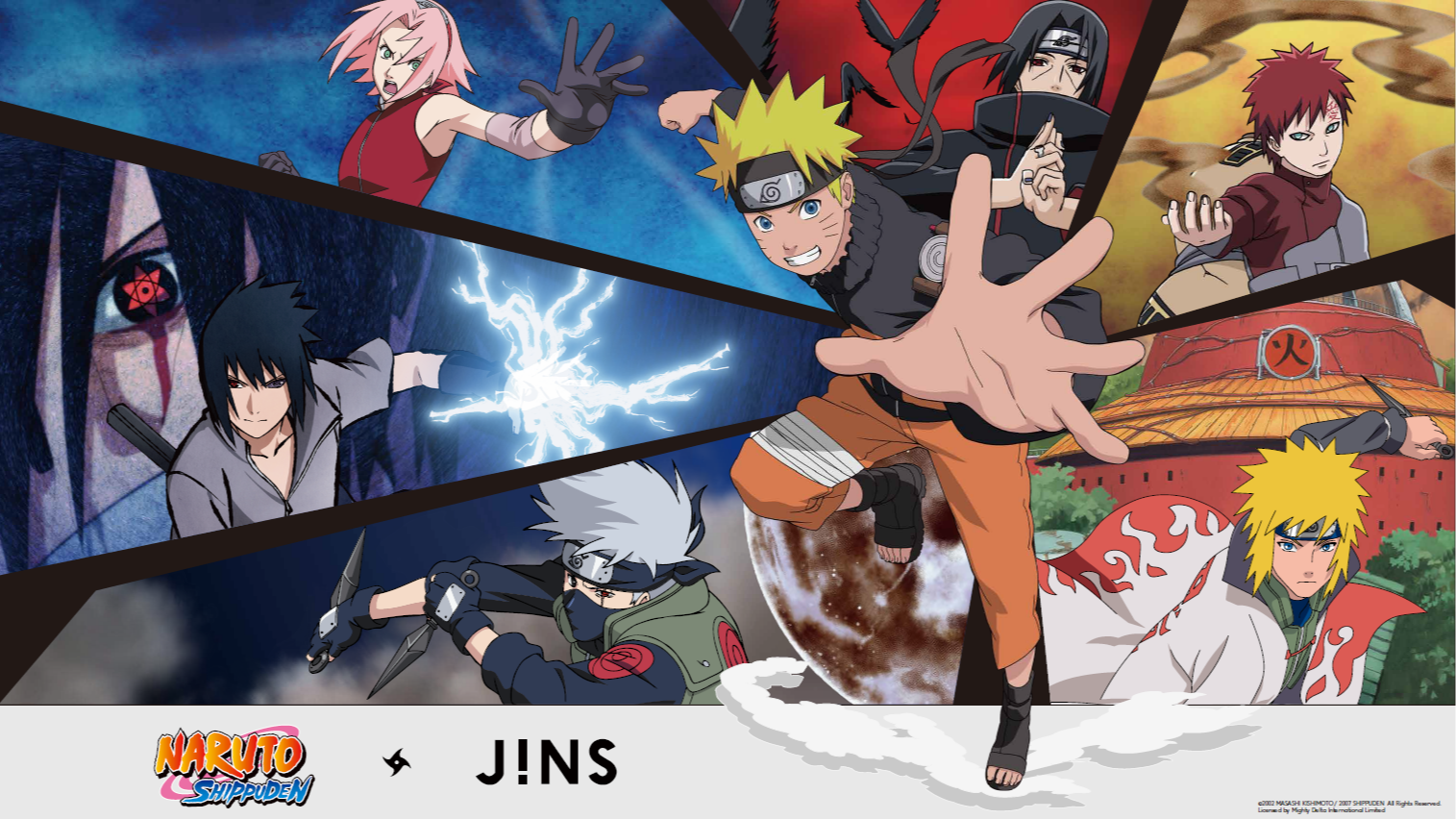 JINS熱血跨界 「火影忍者疾風傳系列眼鏡」登場！鳴人、佐助、小櫻帶您一起看向未來