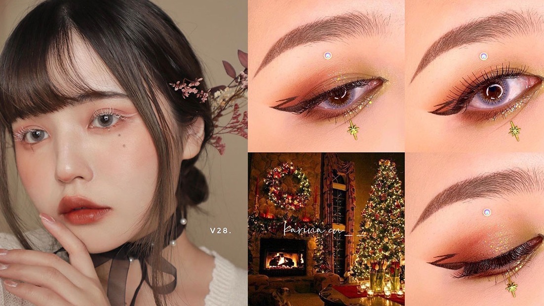聖誕妝容靈感特蒐！酒紅仙氣妝、昭和公主、金棕聖誕妝，妝容重點全公開
