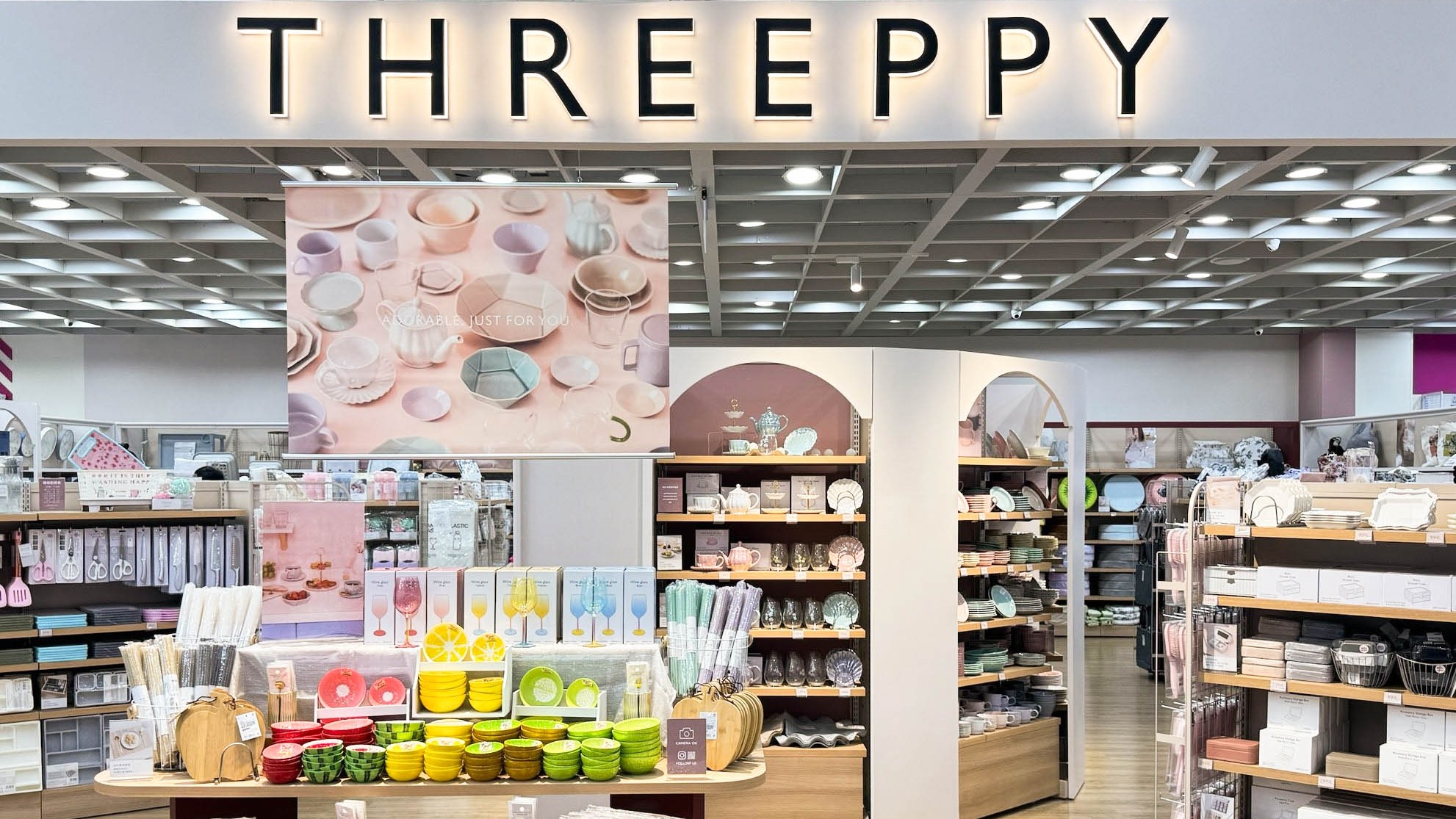 北高雄首家，DAISO大創姊妹牌THREEPPY新開幕，10月26日進駐高雄大樂購物中心，質感日系雜貨逛好逛滿