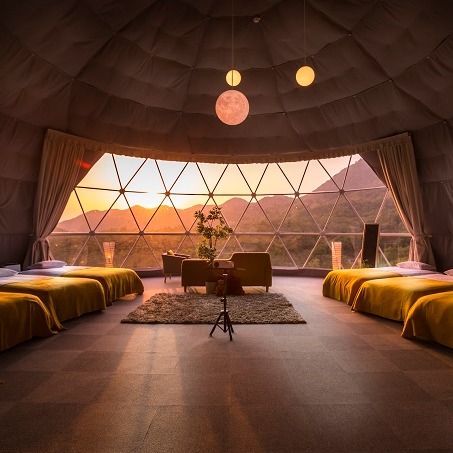 神戶唯一豪華露營「 GLAMP DOME 神戶天空」千萬夜景、溫泉、BBQ 五感體驗亮點介紹