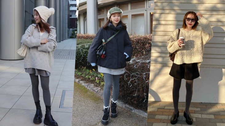 想為冬季穿搭快速保暖？跟著日本女生以「短裙＋褲襪」混搭溫暖質感