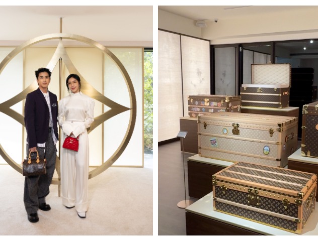 曾敬驊、楊謹華同框看展！LV「Savoir Rêver典藏工藝展」登場　台灣限定書法硬箱成焦點