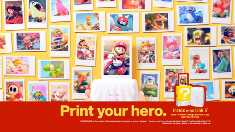 instax mini Link×超級瑪利歐聯名款!隨手印出Switch遊戲中的喜愛場景