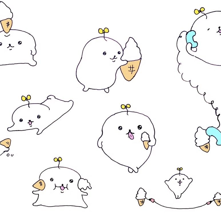 軟綿綿不可思議的生物「YAWAME」，有點療癒又讓人捉摸不透的原創插畫角色