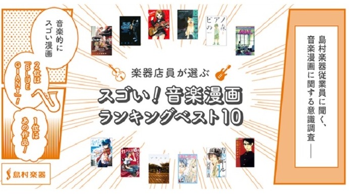 日本大調查 島村樂器員工告訴你！業界票選音樂漫畫TOP 10
