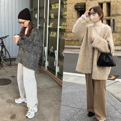 2025秋冬中長版開襟衫穿搭重點：選擇上寬下窄輕鬆營造顯瘦-3kg