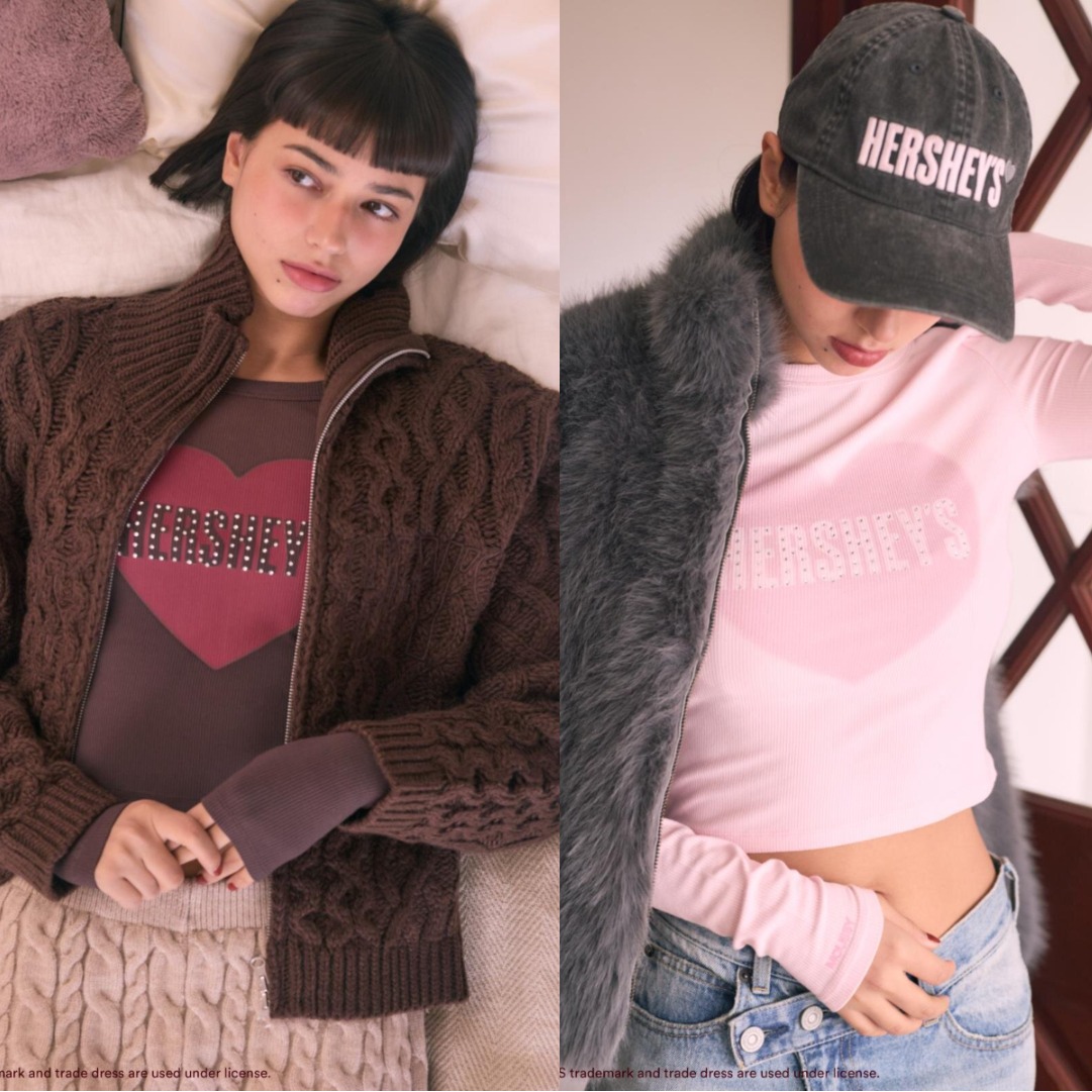 MOUSSY × HERSHEY'S 聯名系列，甜美復古風與巧克力的完美融合