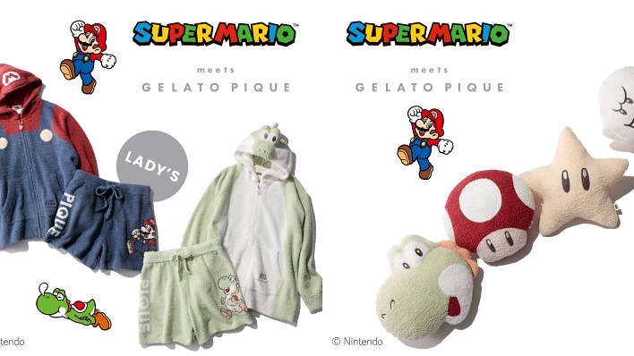 gelato pique × 超級瑪利歐超強聯名！32款夢幻單品讓你一整天與耀西、蘑菇、星星作伴，趕快入手藤田妮可同款居家服吧！