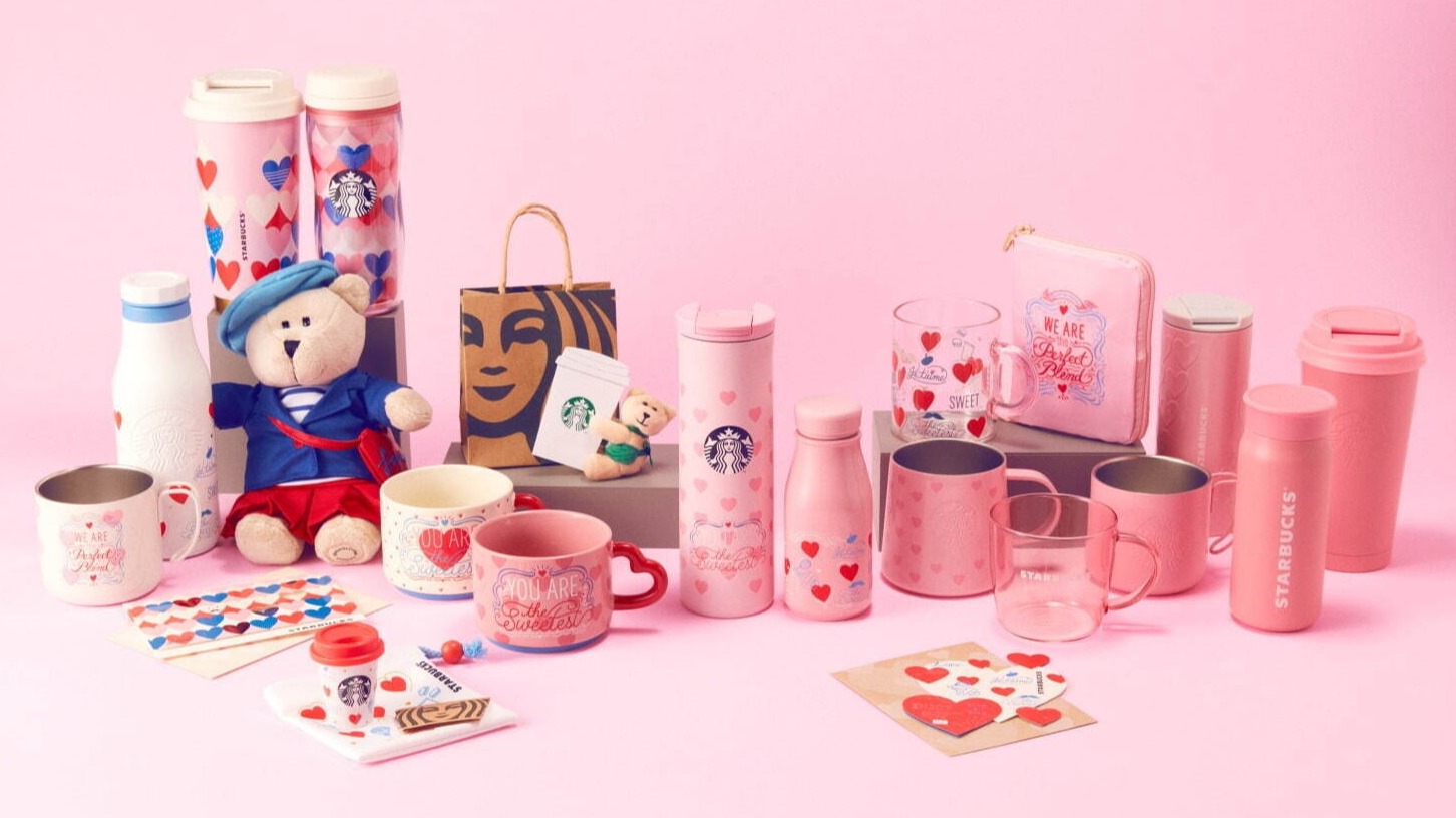 星巴克2022情人節限定商品，滿滿的愛心與粉紅色，甜蜜的情人節禮物都為你準備好了！