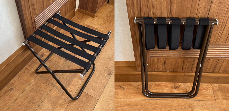 日本飯店內的神祕摺疊架是什麼？學會使用這個整理行李的方便小道具！