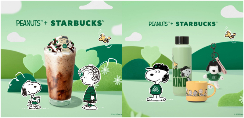 史努比家族與日本星巴克聯名再次登場，用JOE KIND 史努比與朋友一同分享歡樂！