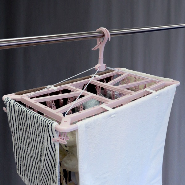 推特話題商品   租屋曬衣沒煩惱，能夠將貼身衣物藏起來的超聰明多工曬衣夾