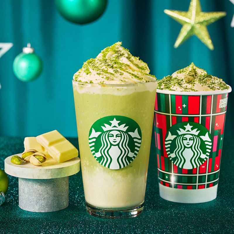 日本星巴克聖誕飲品第二彈，開心果成為主打星！