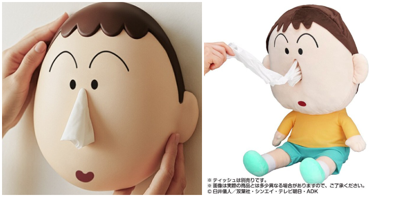 《蠟筆小新》角色「阿呆」周邊太可愛！超有創意的流鼻水面紙盒好想要