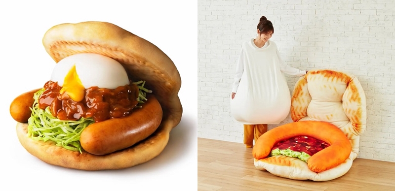 好想天天軟爛在裡面！日本摩斯推出超巨大「月見漢堡沙發」