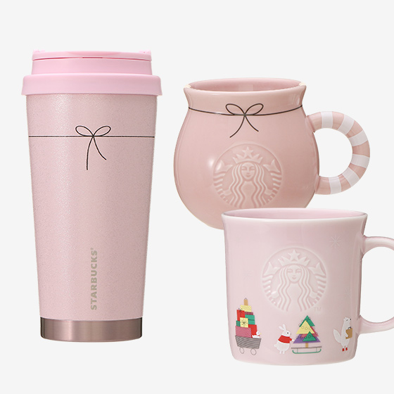 星巴克_2021聖誕節_粉紅色馬克杯